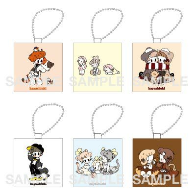 はやしうき　トレーディングミニキャンバスキーホルダー / 全6種（単品）