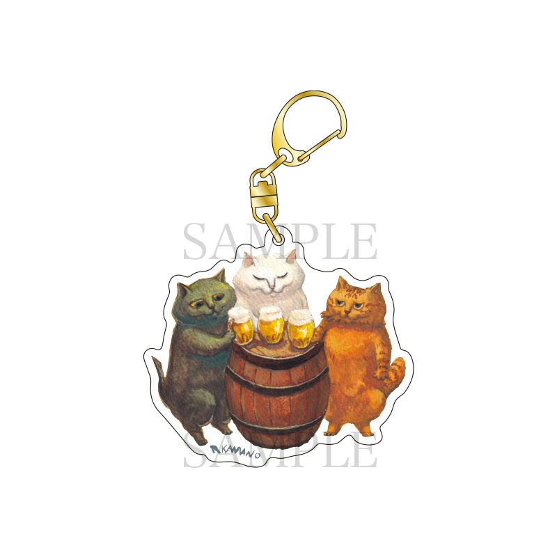 カマノレイコ　アクリルキーホルダー / 乾杯