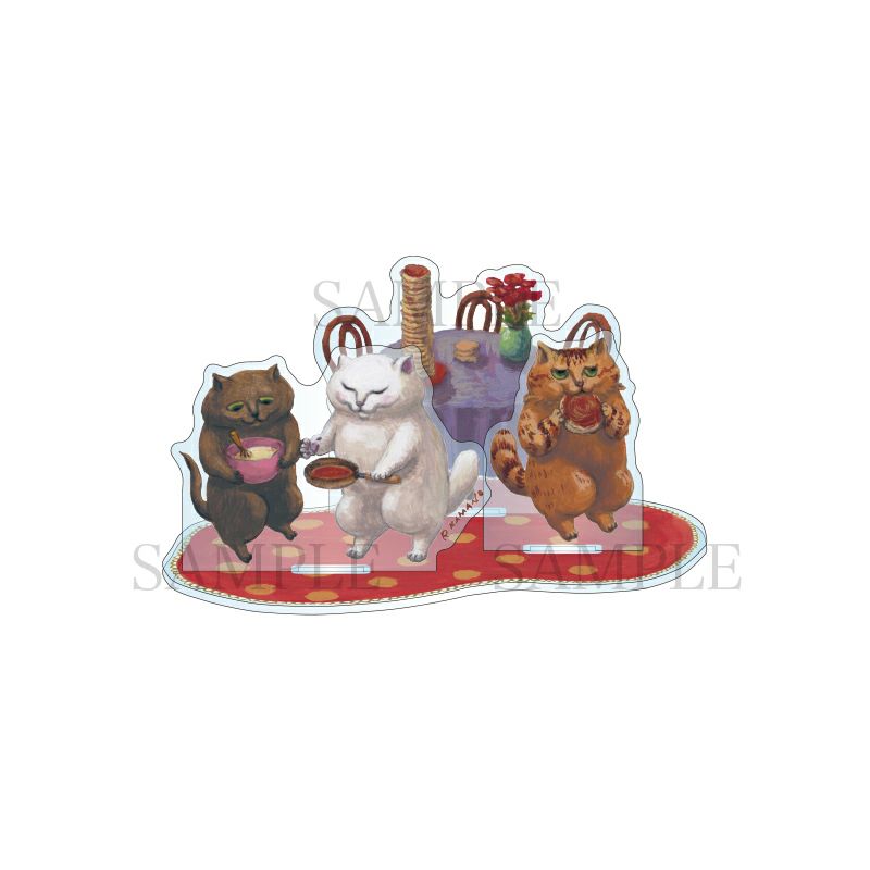カマノレイコ　アクリルスタンド / パンケーキ 設置イメージ