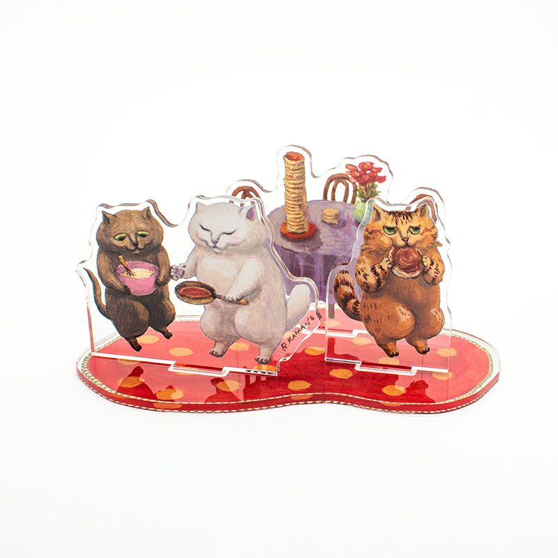 カマノレイコ　アクリルスタンド / パンケーキ 組み立てイメージ