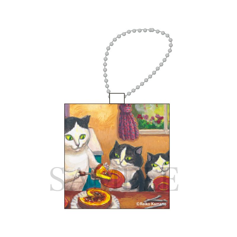 カマノレイコ　ミニキャンバスキーホルダー / おやつはフラン