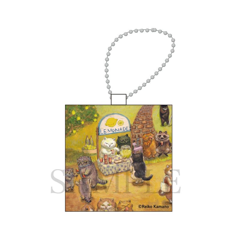 カマノレイコ　ミニキャンバスキーホルダー / レモネード