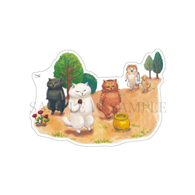 カマノレイコ　ダイカットステッカー / 集合