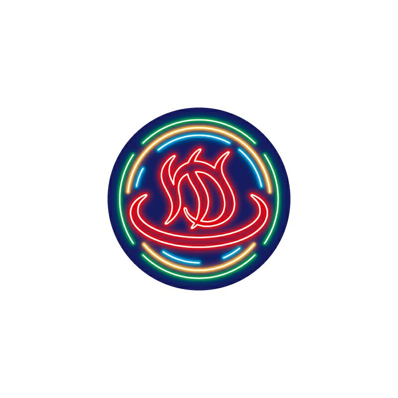 サンセットサウナ　Sauna Neon ステッカー / ゆ湯2