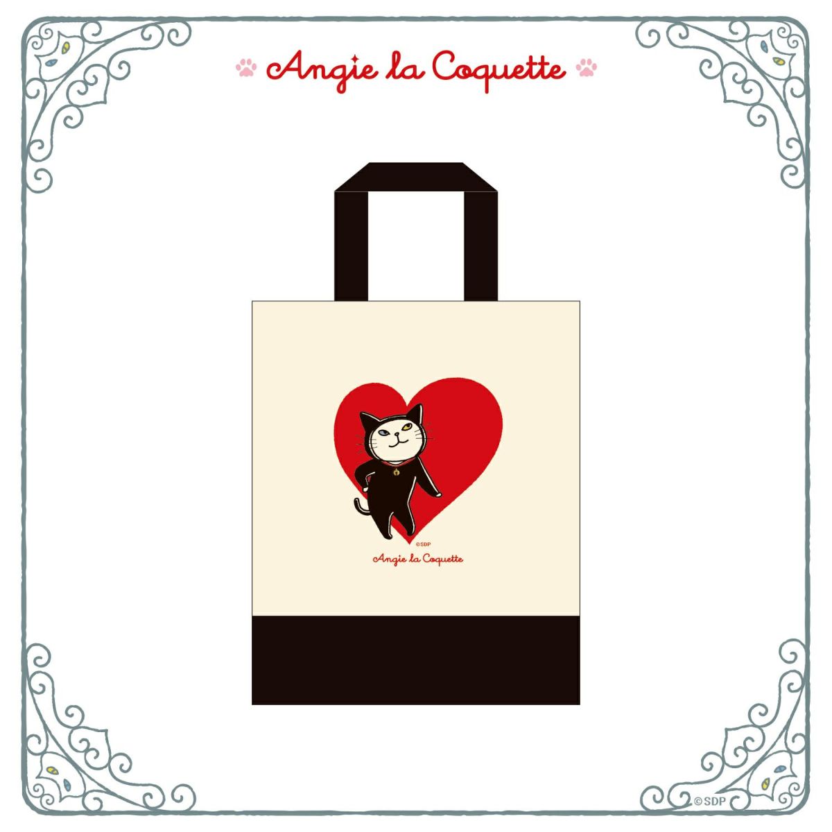 アンジー・ラ・コケット☆麗しのアンジー　A4 トート / BLACK