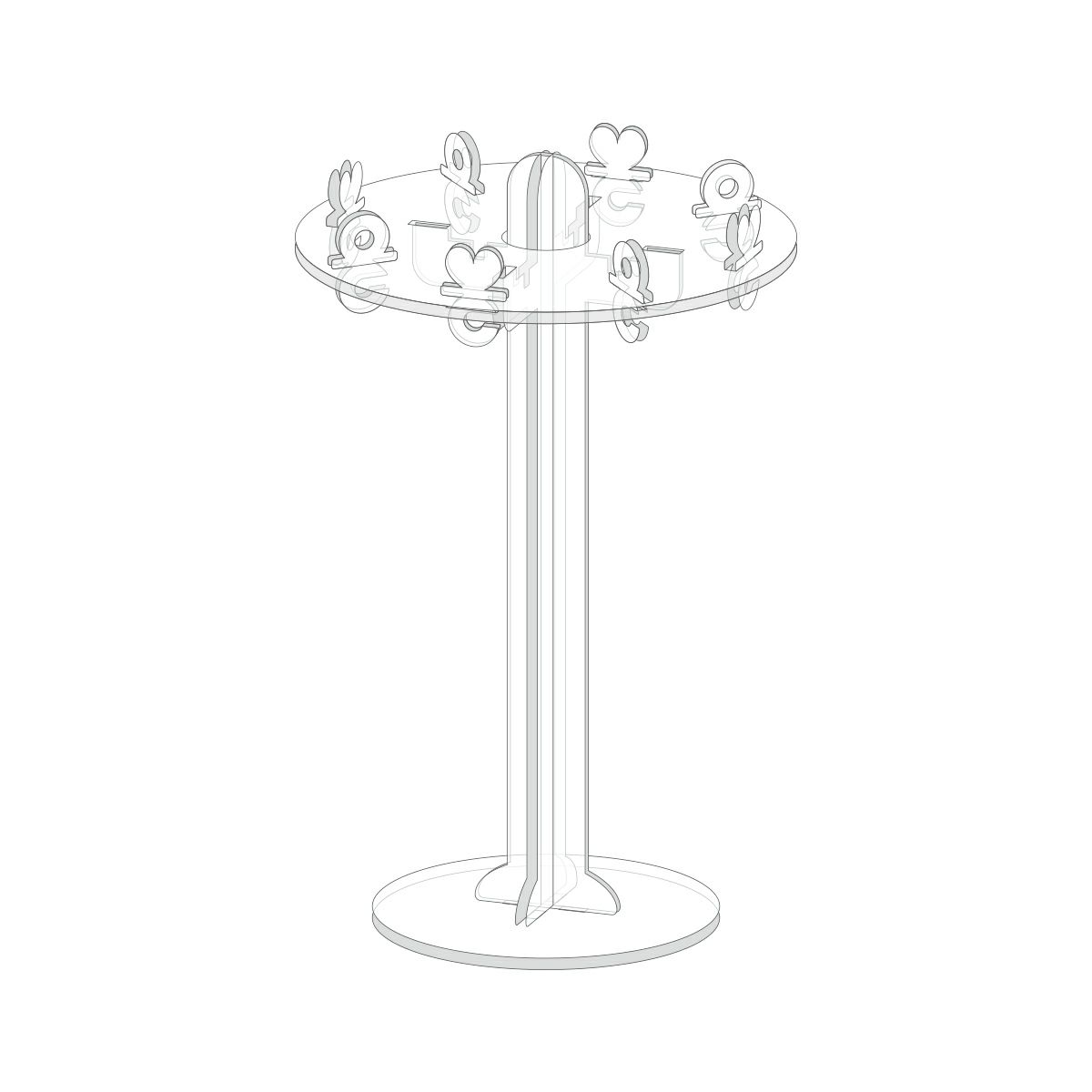 アクリルディスプレイ　タワー