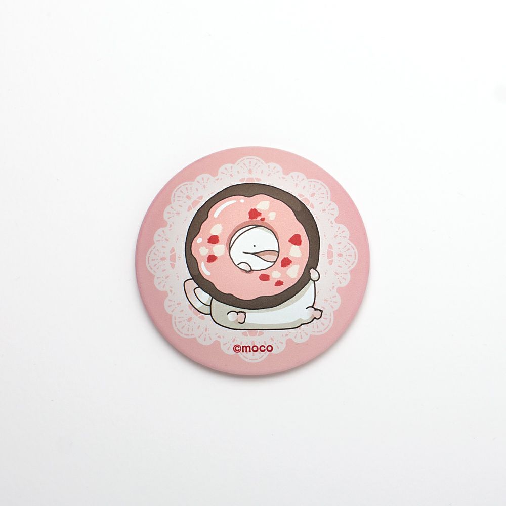 モコ　レザふわ缶ミラー写真1