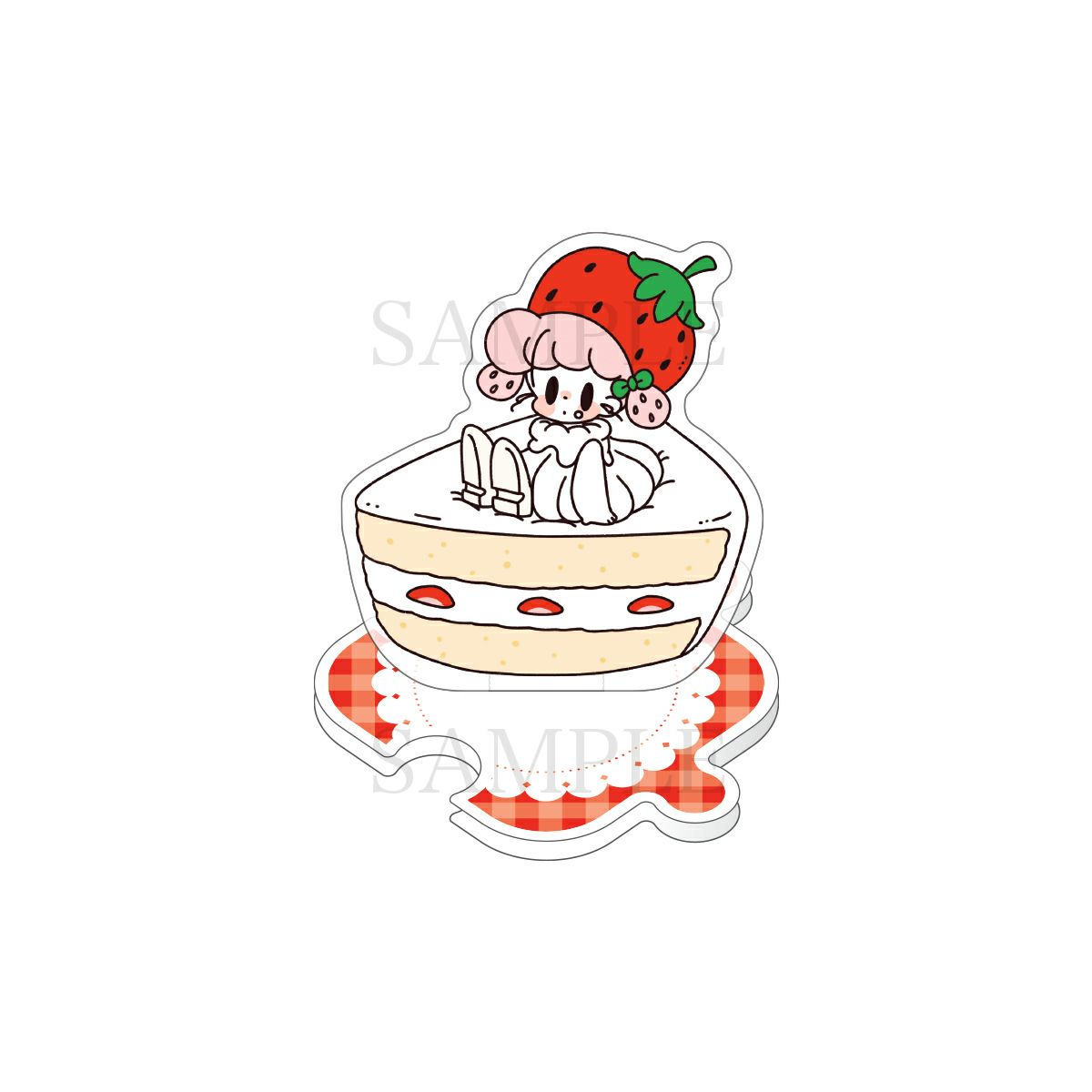 はやしうき　つながるアクリルスタンド / ショートケーキ