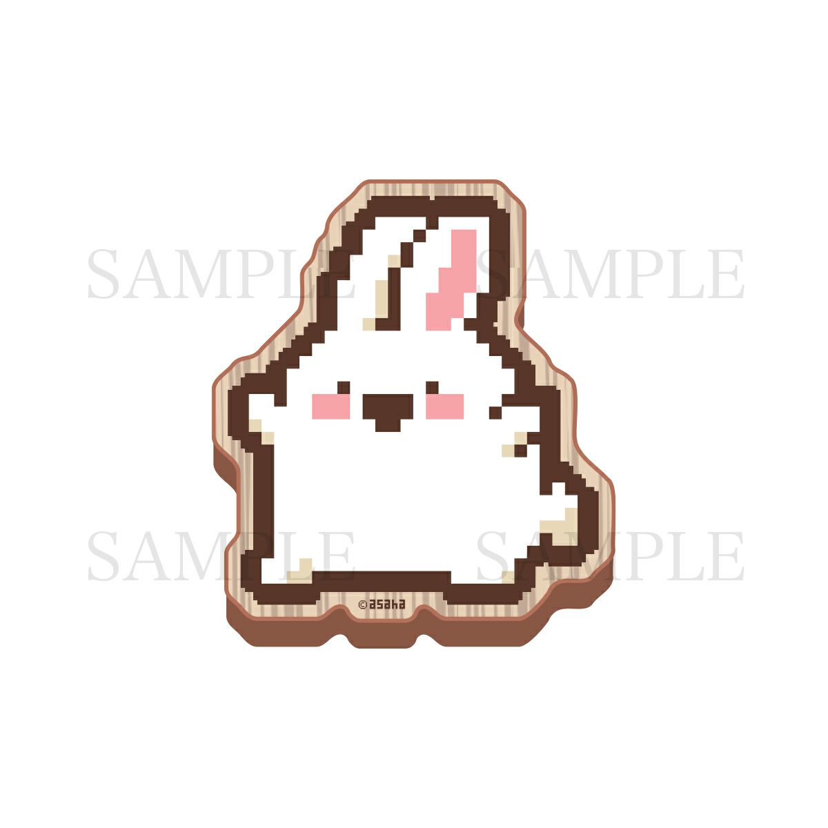 asaha　ウッドマグネット / 白うさぎ