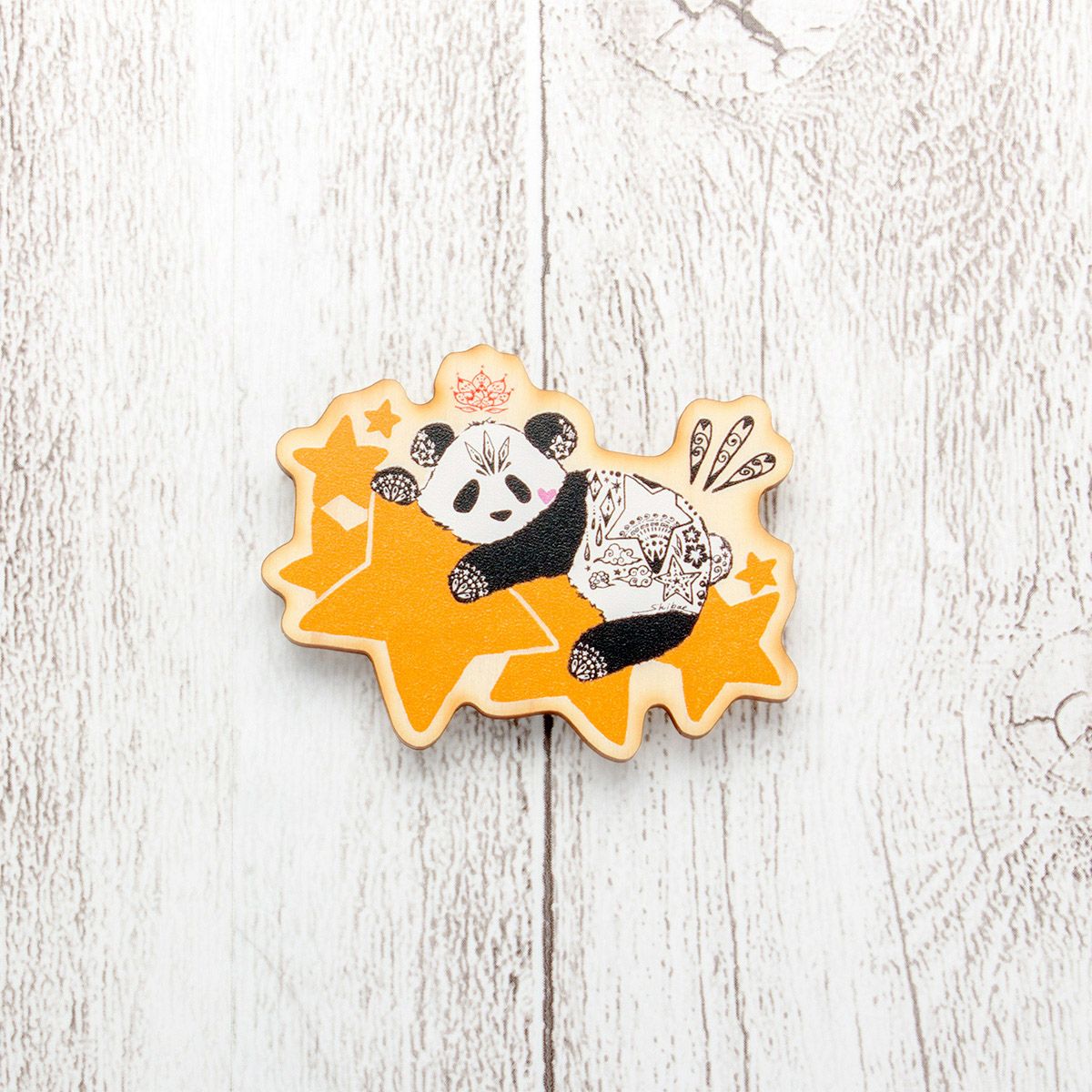 柴尾　ウッドマグネット / 流星パンダ