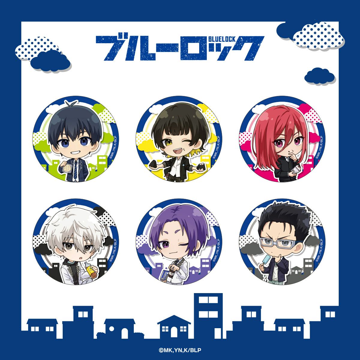 ブルーロック　トレーディングEat!sミニキャラ缶バッジ / 全6種（コンプリートBOX）