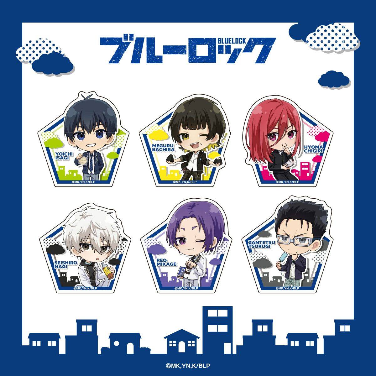 ブルーロック　トレーディングEat!sダイカットステッカー / 全6種（コンプリートBOX）