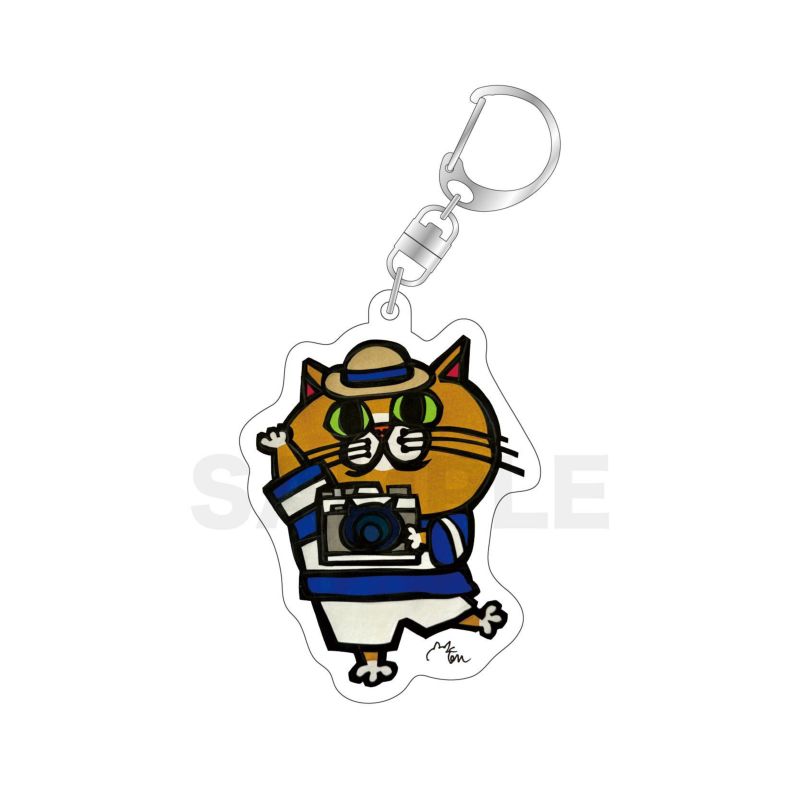猫ひた アクリルキーホルダー 牧田習 750円 切り絵クリエイター KEN アクリルキーホルダー / たびすけ